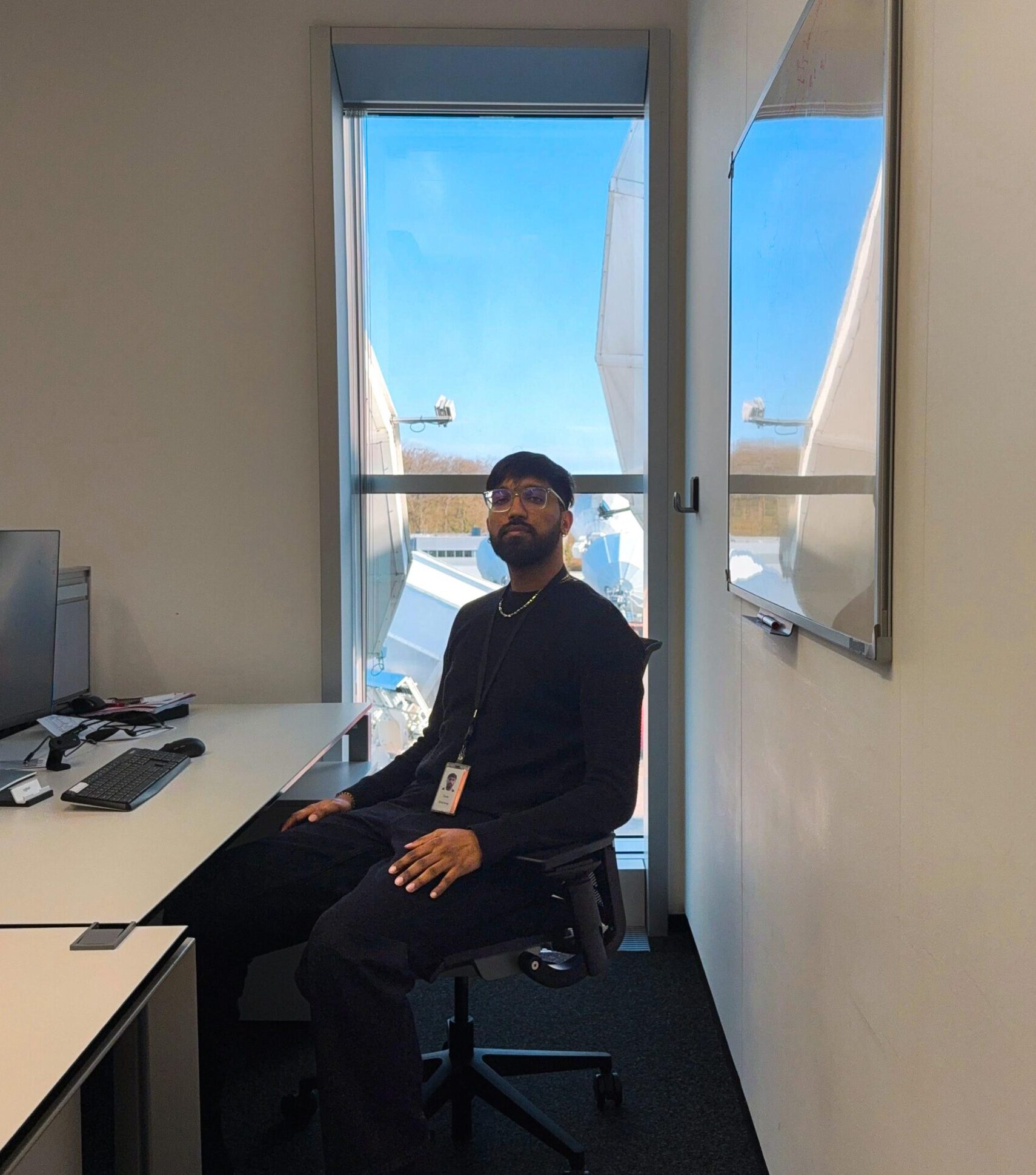Derik at the office